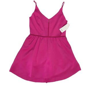 Tobi Dress Barbiecore Barbie NWT‎ Bright Pink Mini Sleeveless Lattice Lace Med